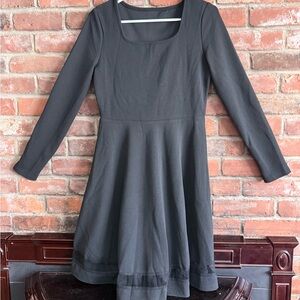 Elegant Black Long Sleeve Dress